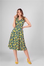 Swing Kjole: Leonie Lemon Bloom, kjoler med et væld af citroner
